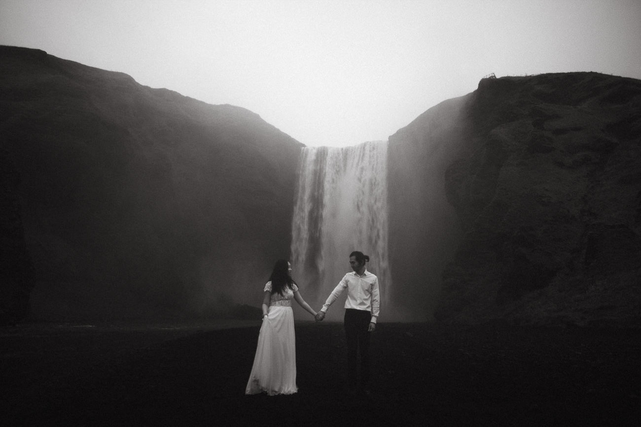 Engagement Photos at Skógafoss in Iceland