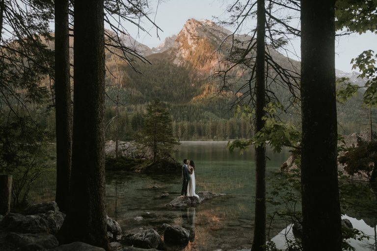 A bride and groom eloping in Germany